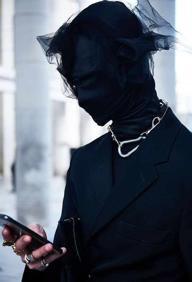 Paris street style outside a fashion show during Fashion Week