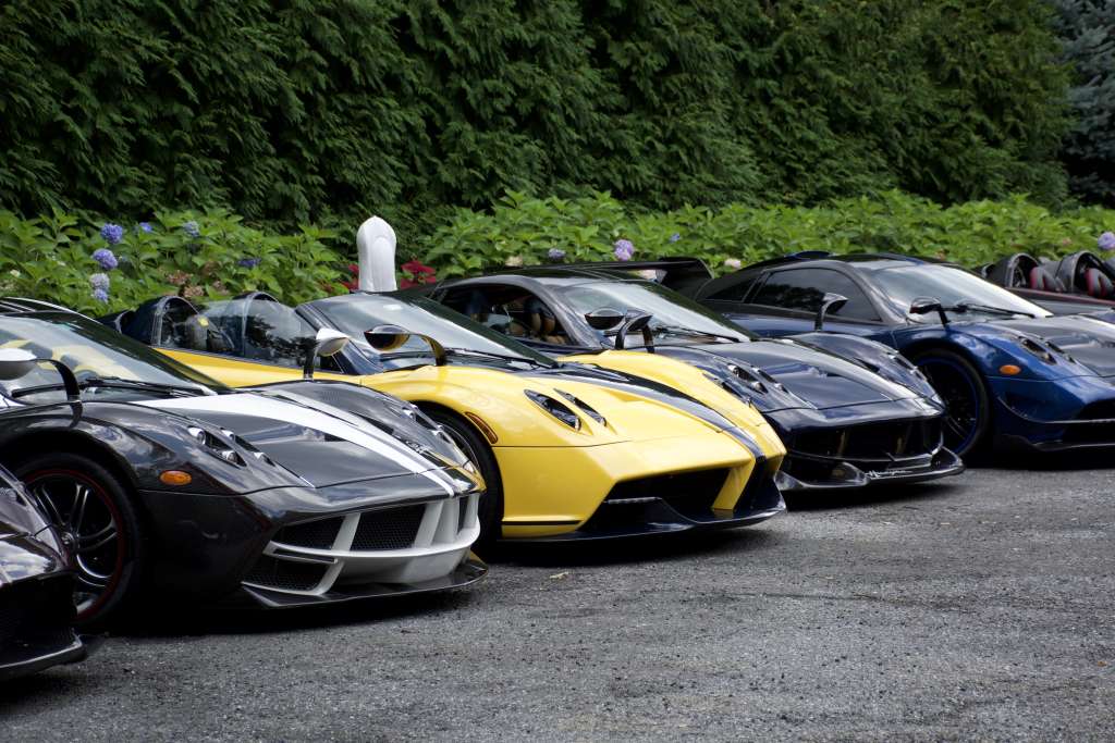 Supercars gathered on the grounds at Dream Ride