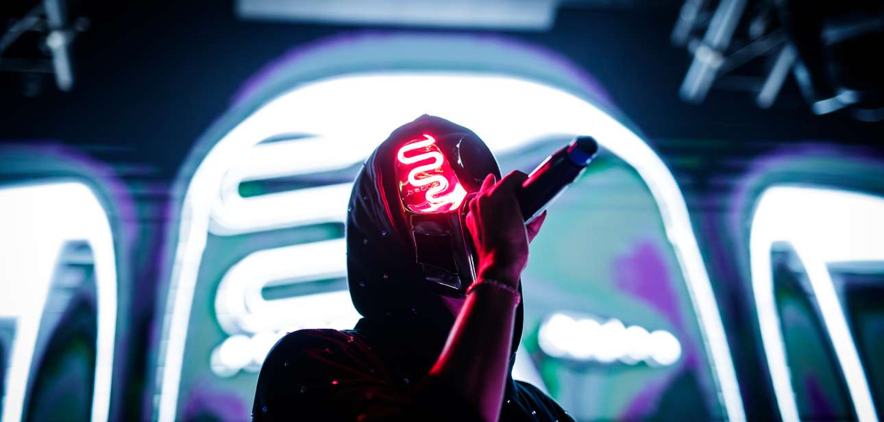Sickick, the masked DJ, featured in LAPSOFLUX