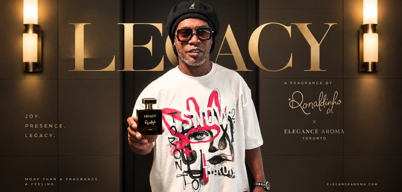 Ronaldinho and Elegance Aroma fragrance collaboration