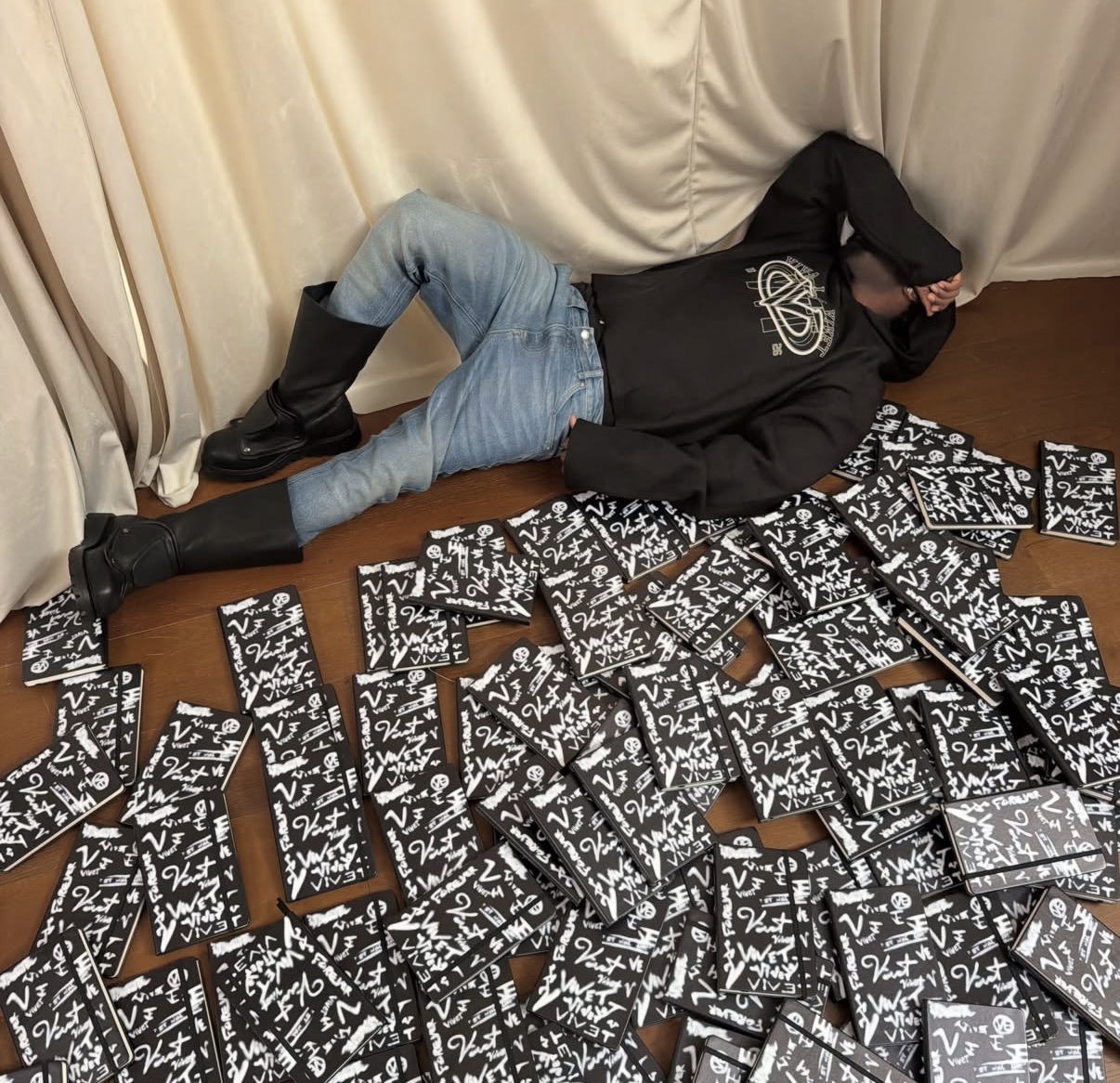 Vivet design notebooks and behind-the-scenes creative materials shared by Kai Cenat