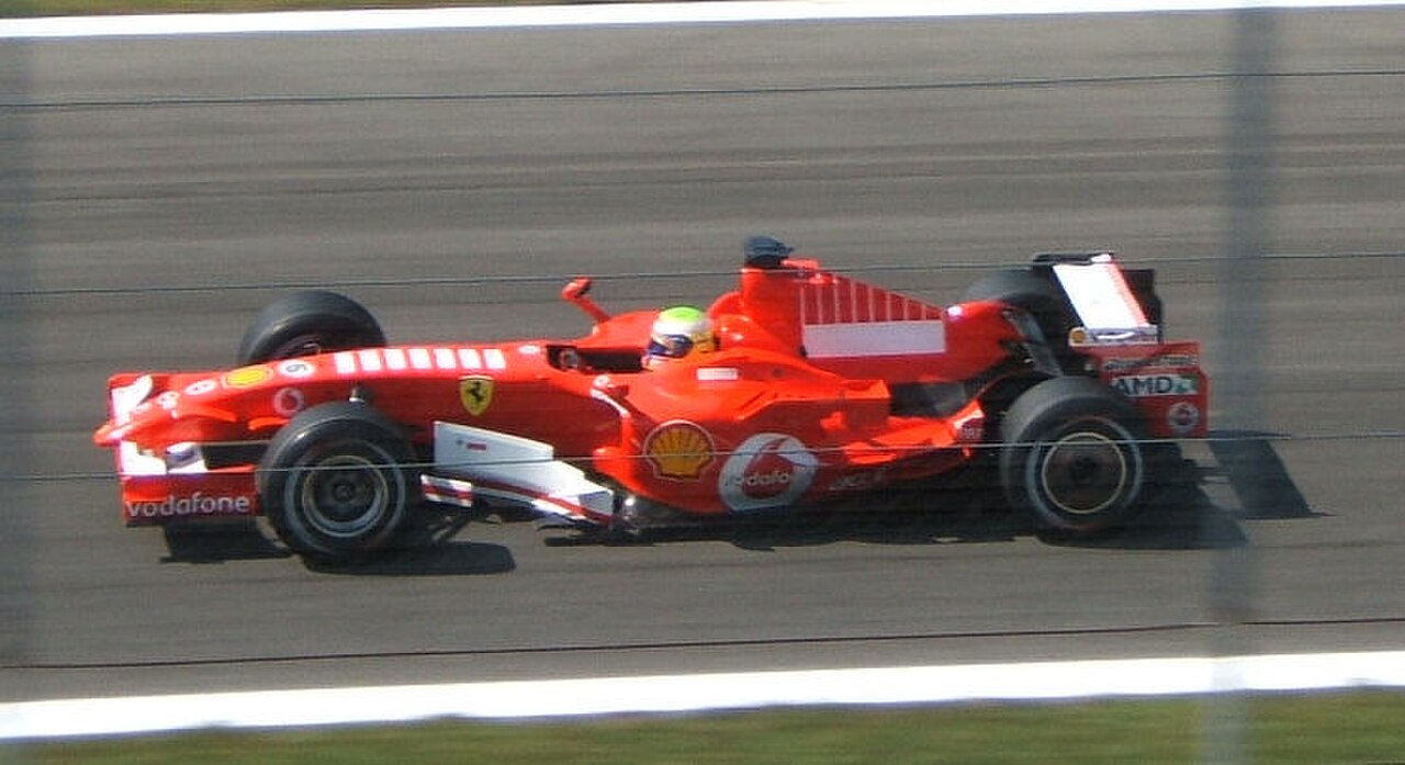 Felipe Massa's Ferrari on track at Monza in 2006
