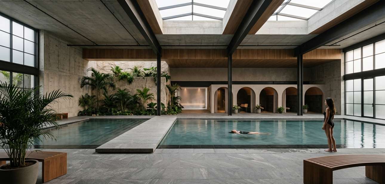 Sensa bathhouse in Wynwood, featuring an indoor storm experience