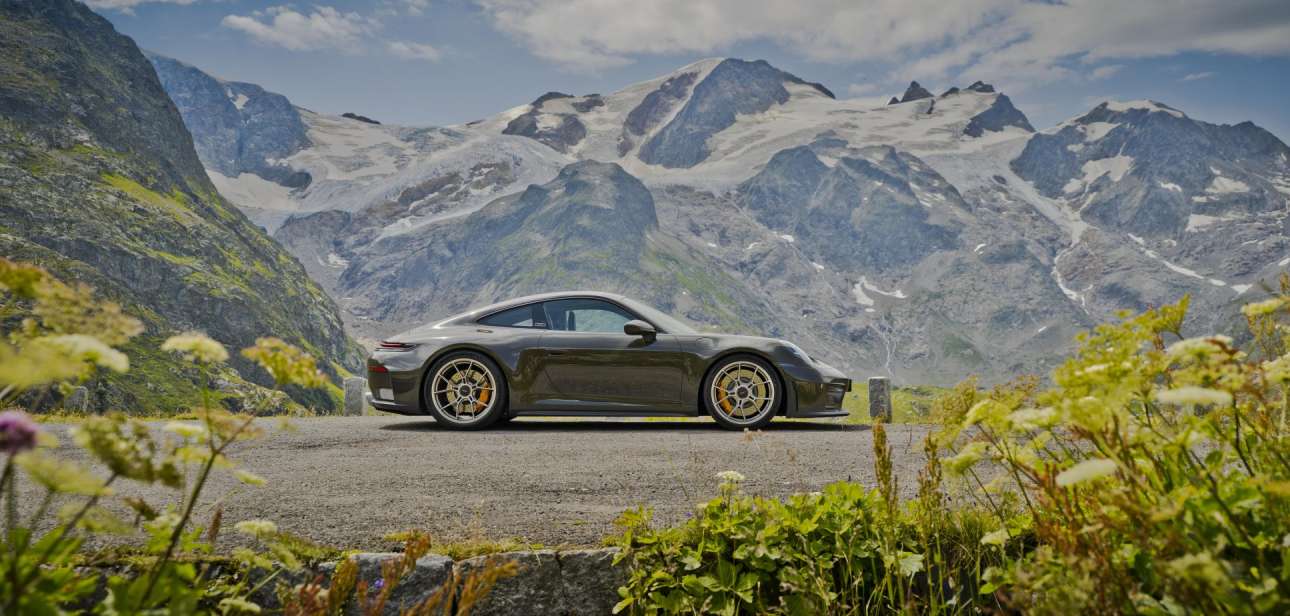 Porsche 911 GT3 Bergsport on an Alpine road