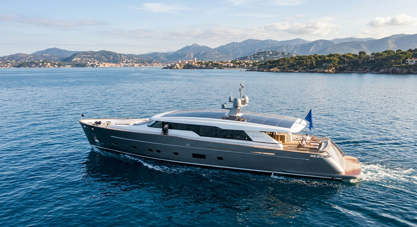 Modern yacht design reflecting lower-impact marine innovation