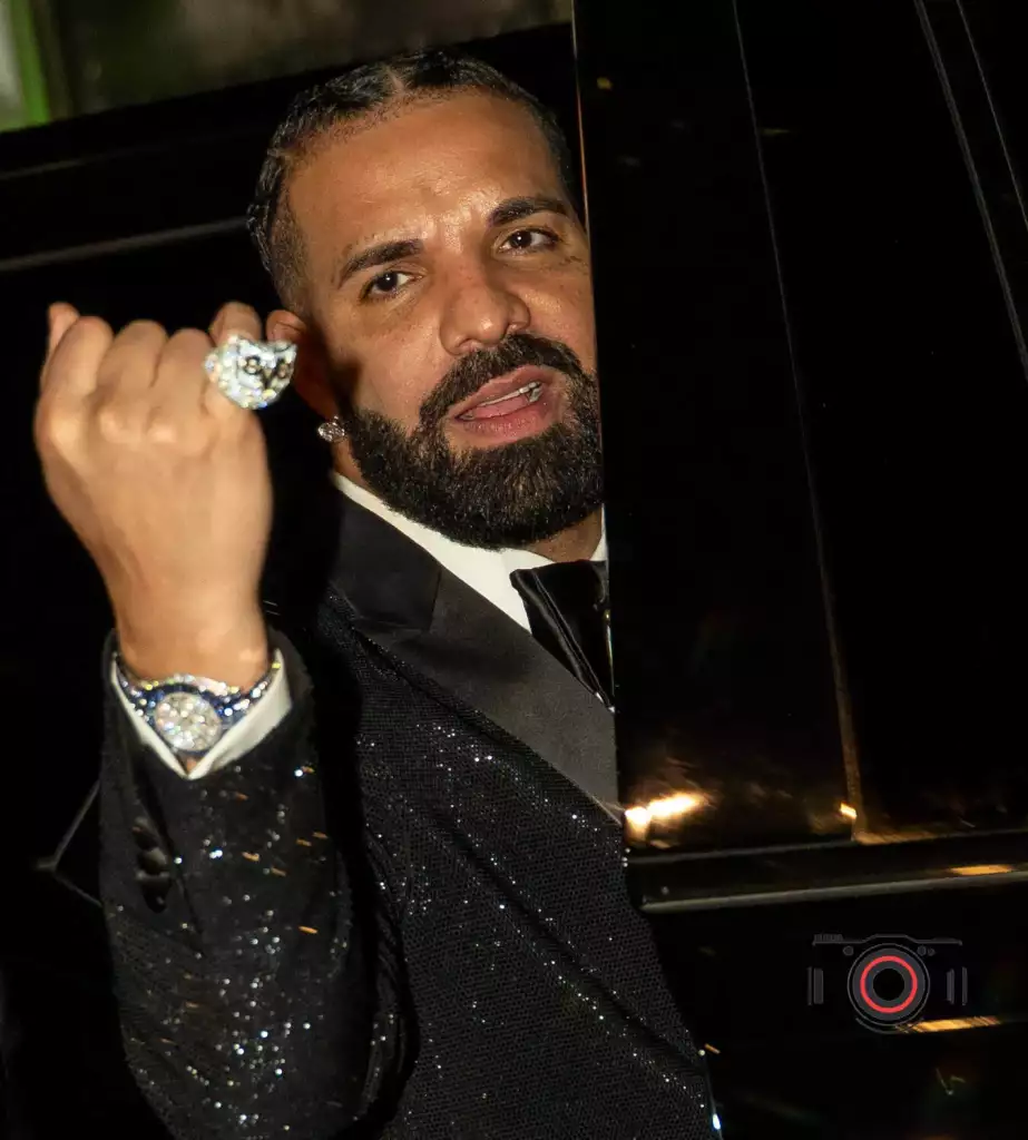 A close-up portrait from Drake’s birthday celebration at Casa Cipriani.