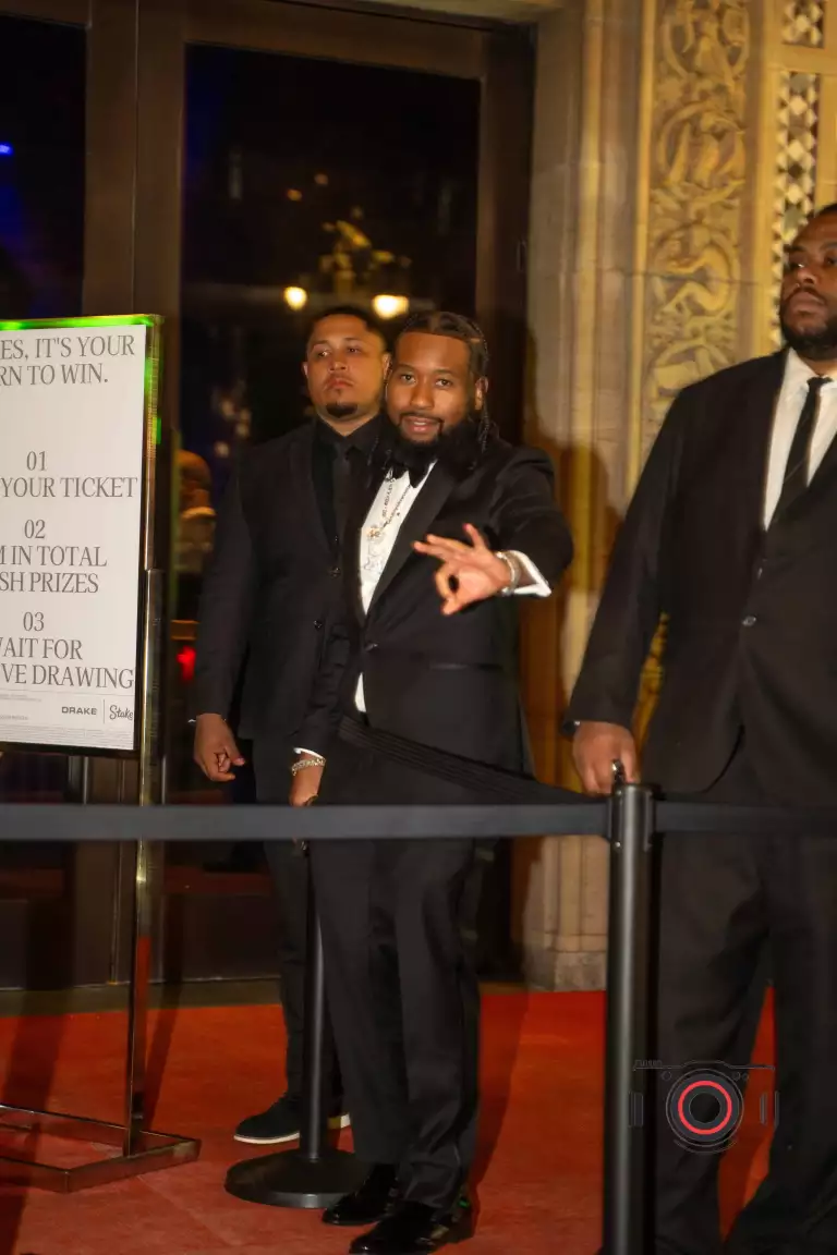 DJ Akademiks at Casa Cipriani during Drake’s 40th birthday celebration.