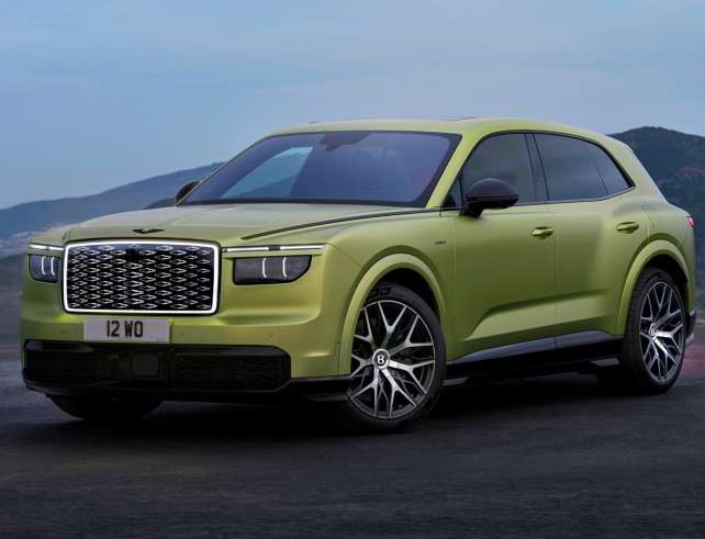 Bentley Torcal electric luxury SUV viewed from the front quarter