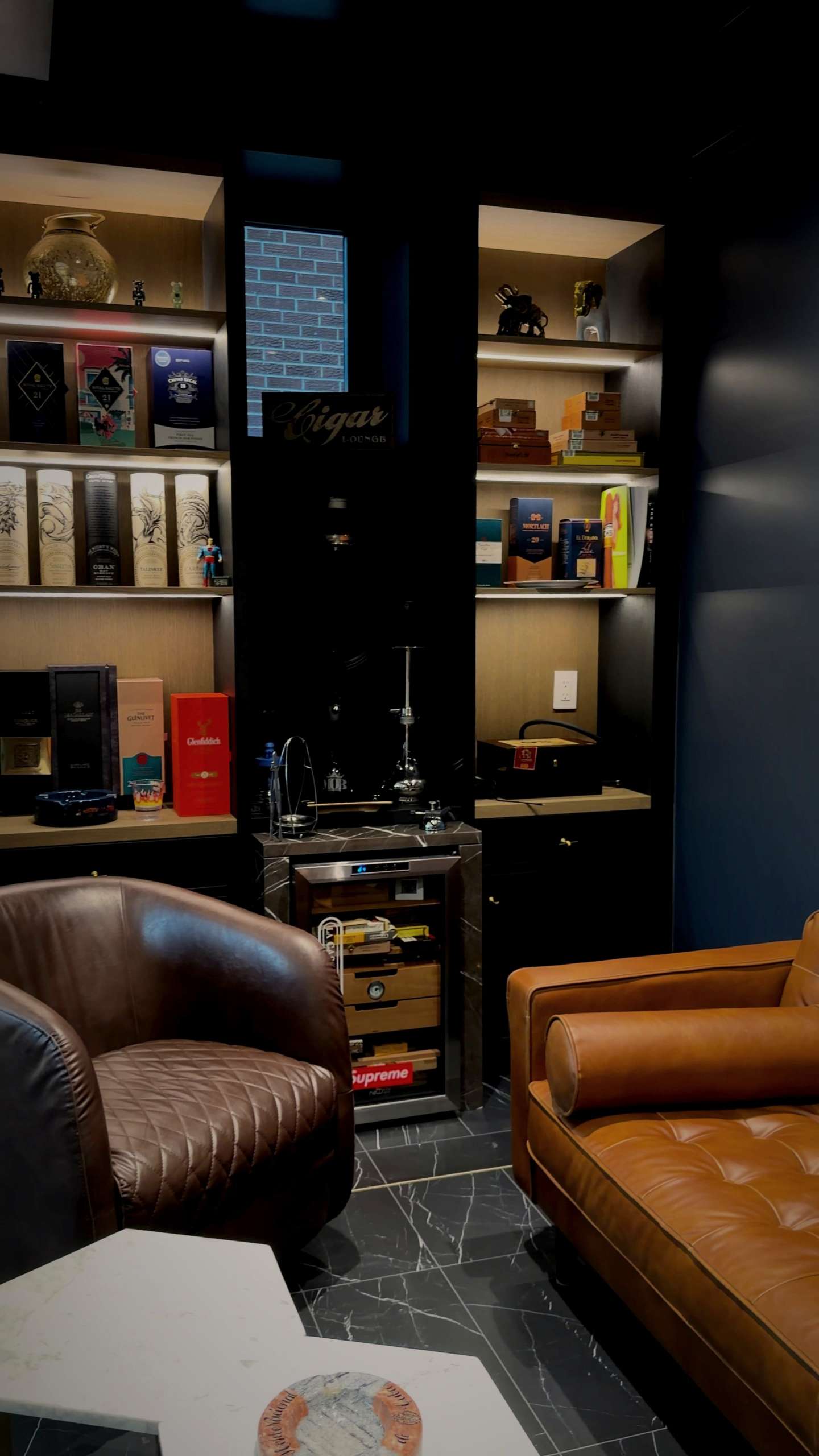 Award-winning private residence cigar lounge by Micieli Design