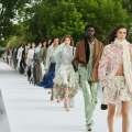 Dior Summer 2027 models walking an outdoor runway