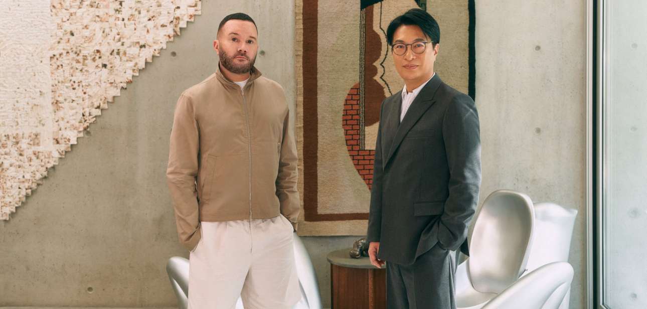 Henderson Land chairman Martin Lee Ka-shing with Kim Jones