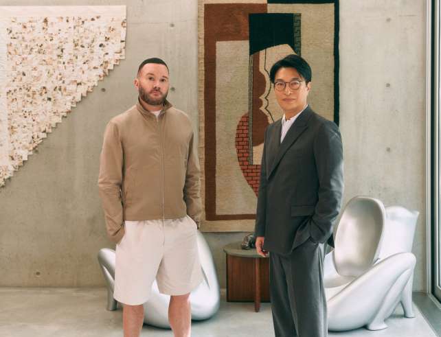 Henderson Land chairman Martin Lee Ka-shing with Kim Jones