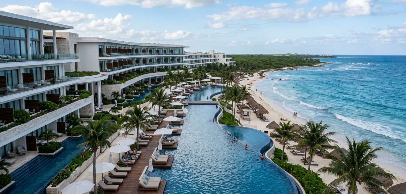 Waldorf Astoria Riviera Maya resort featured in a report on all-inclusive luxury travel.